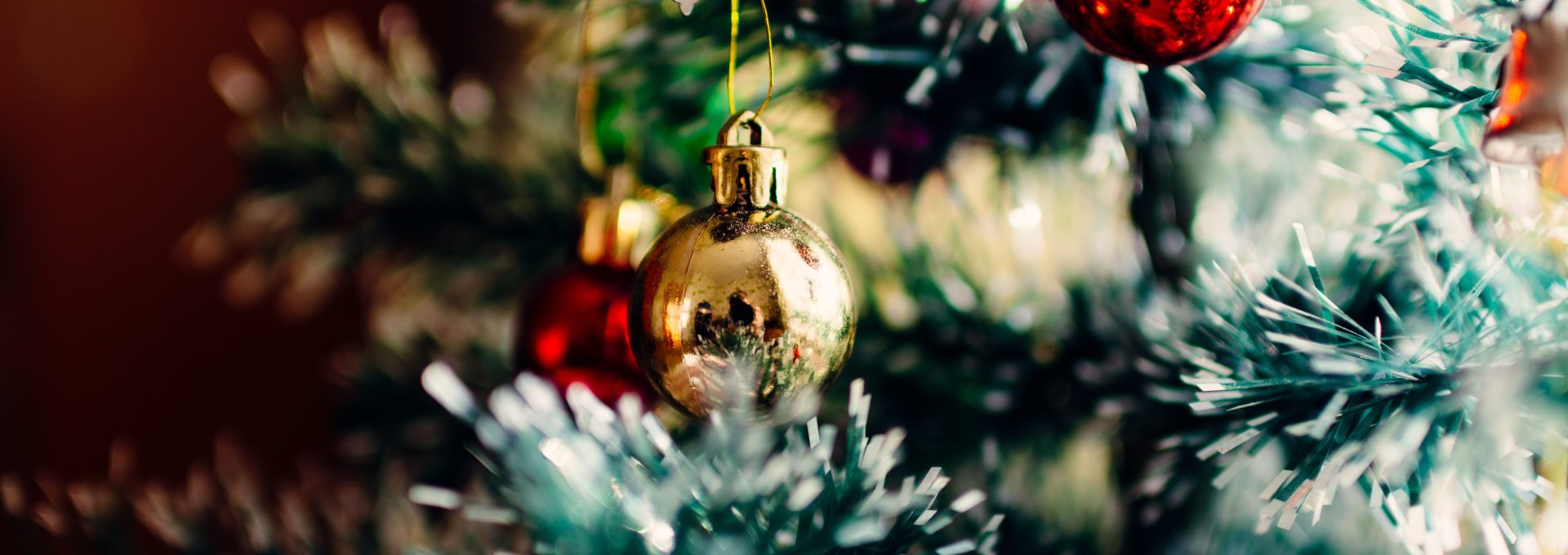 bauble balls hang on christmas tree